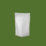 Bolsa laminada stand up pouch con zipper blanca 10.8x15.25x6.35